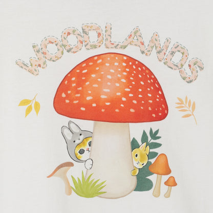 mofusand  WOODLANDS 티셔츠 BUNNY 화이트
