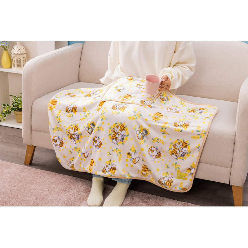 mofusand 帶有存儲口袋的3way毯子（含羞草）