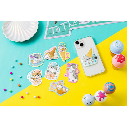 mofusand アイスにゃん スマホに貼れるサイズのステッカー(おひとついかが？)