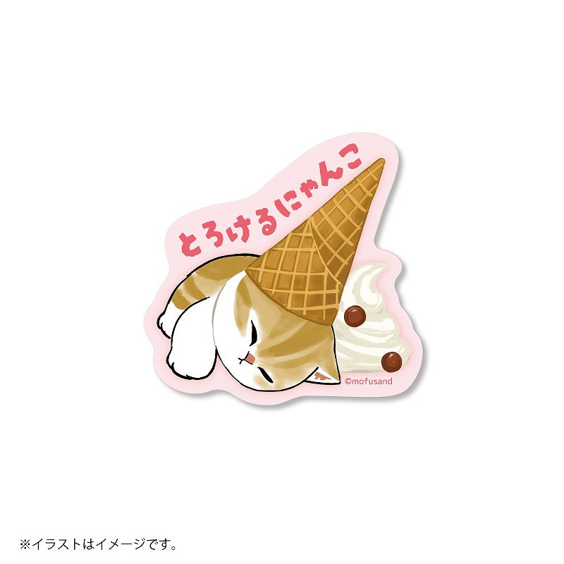 mofusand A size sticker that can be stuck on the ice cream (Slow Nyanko)