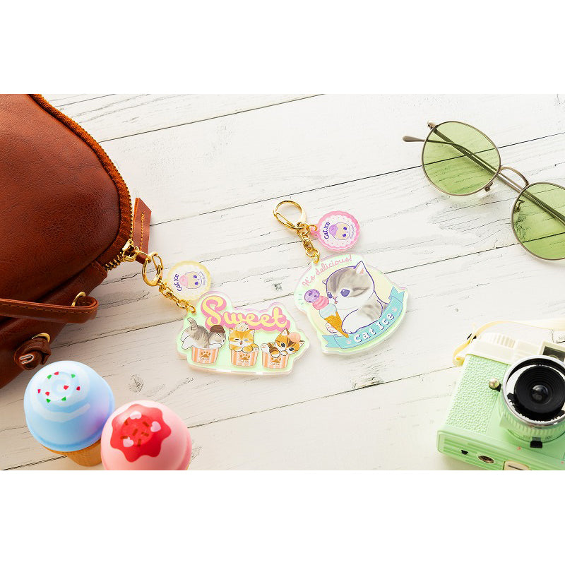 mofusand Acrylic key chain with ice cream charm (SWEET)