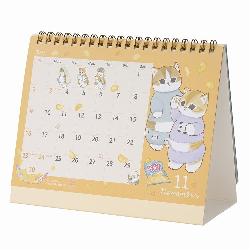 mofusand 從2025年1月開始桌面日曆（帶迷你密封）