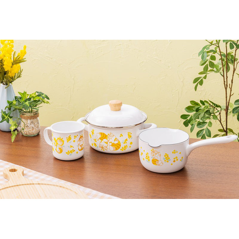 mofusand Enamel Ryote pot 15cm (Mimosa)