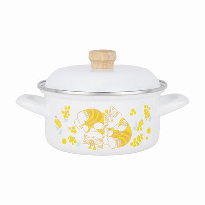 mofusand Enamel Ryote pot 15cm (Mimosa)
