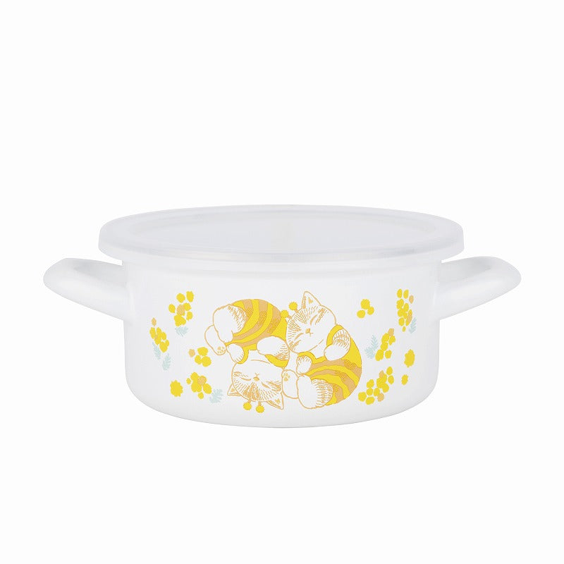 mofusand Enamel Ryote pot 15cm (Mimosa)
