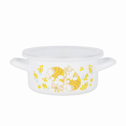 mofusand Enamel Ryote pot 15cm (Mimosa)