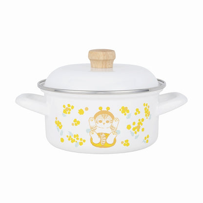 mofusand Enamel Ryote pot 15cm (Mimosa)