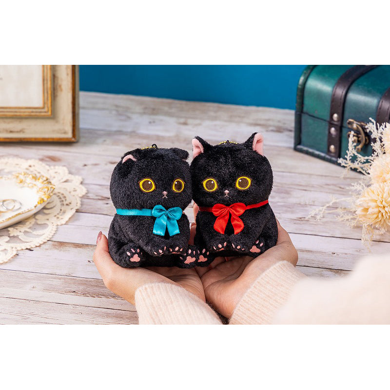 mofusand Chokon and Split Black Cat Mascot (Red Ribbon)