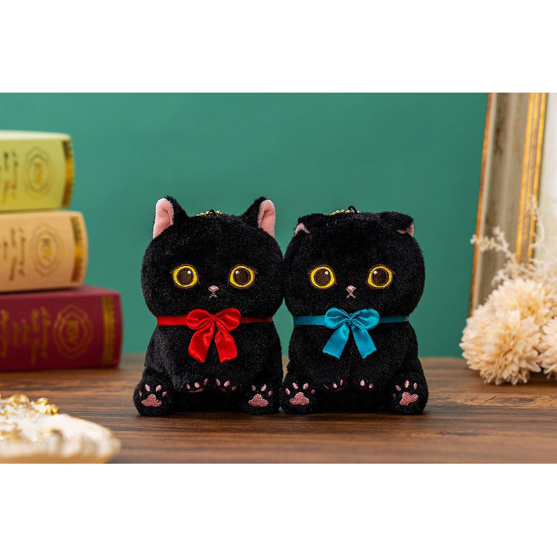 mofusand Chokon and Split Black Cat Mascot (Red Ribbon)