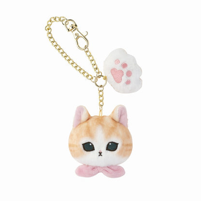 mofusand Cat Paw Mascot Keychain (Brown & White)