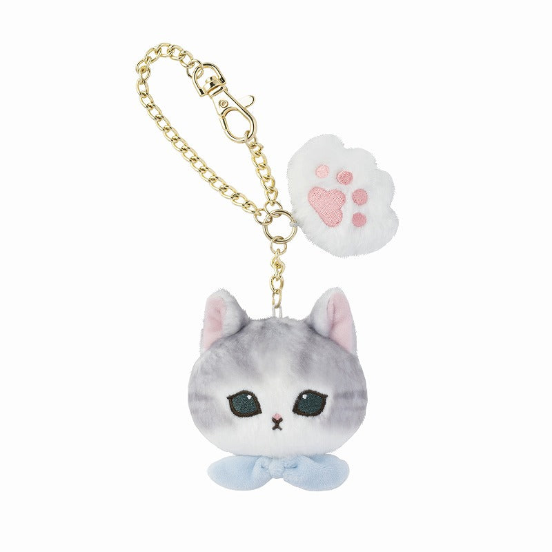 mofusand Cat Paw Mascot Keychain (Gray & White)