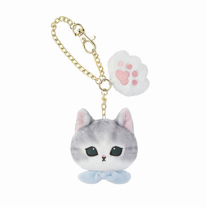 mofusand Cat Paw Mascot Keychain (Gray & White)