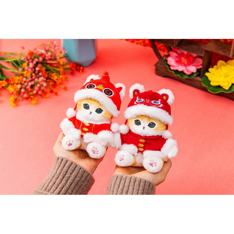 mofusand 中式服裝貓吊飾（紅帽）