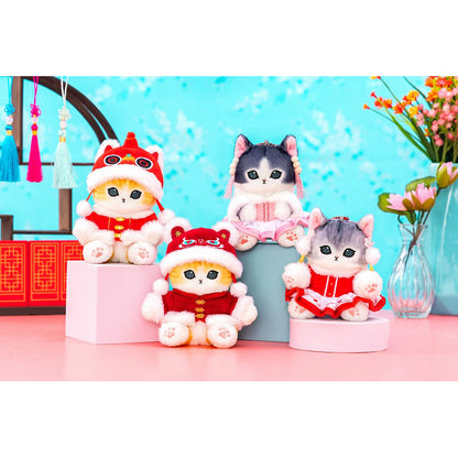 mofusand China Outfit Meow Mascot Keychain (Red Dress)