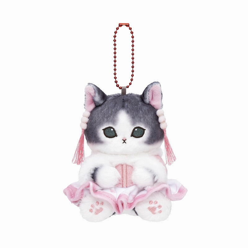 mofusand China Outfit Meow Mascot Keychain (Peach Dress)
