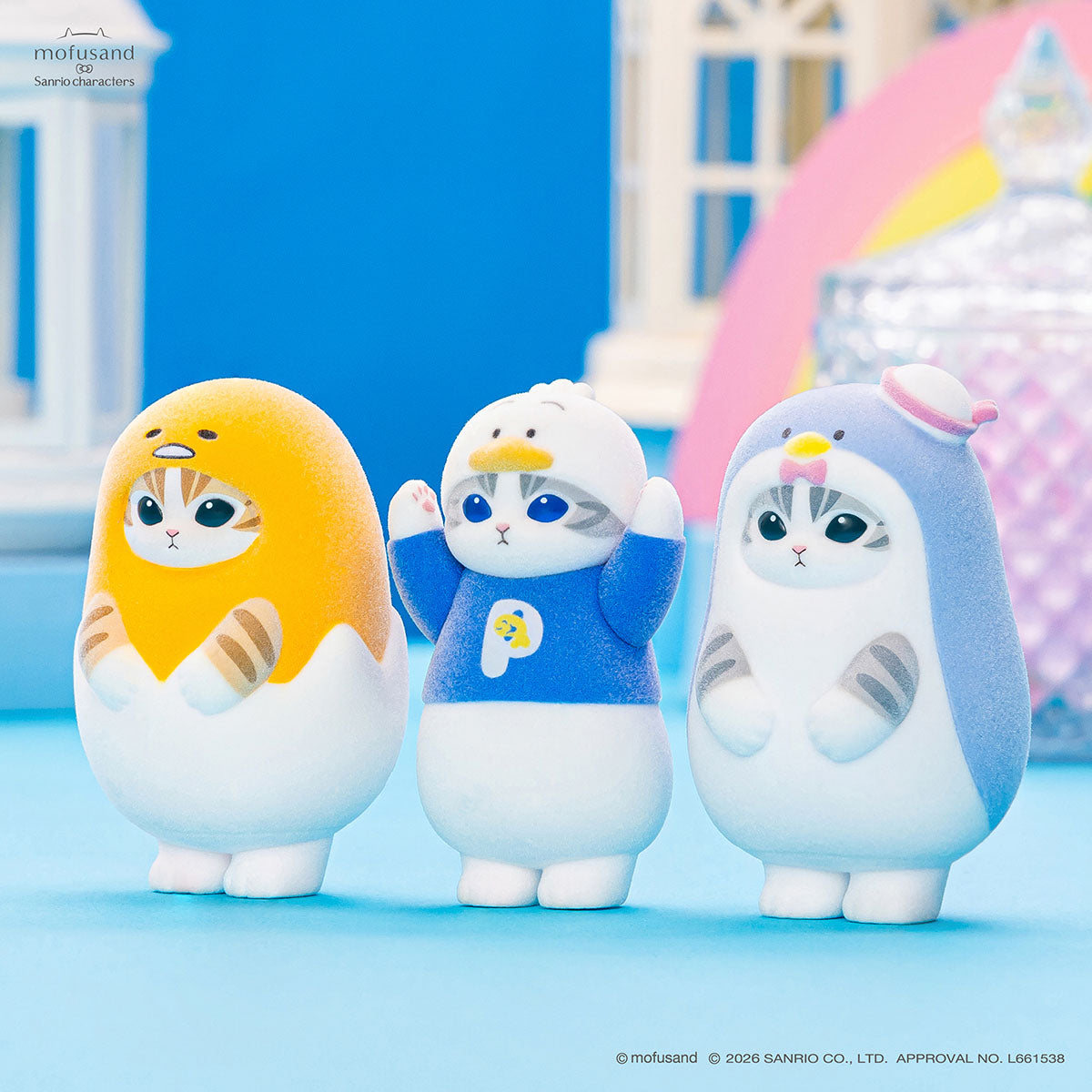 mofusand x Sanrio Characters Mofumofu Flocked Figure Trading