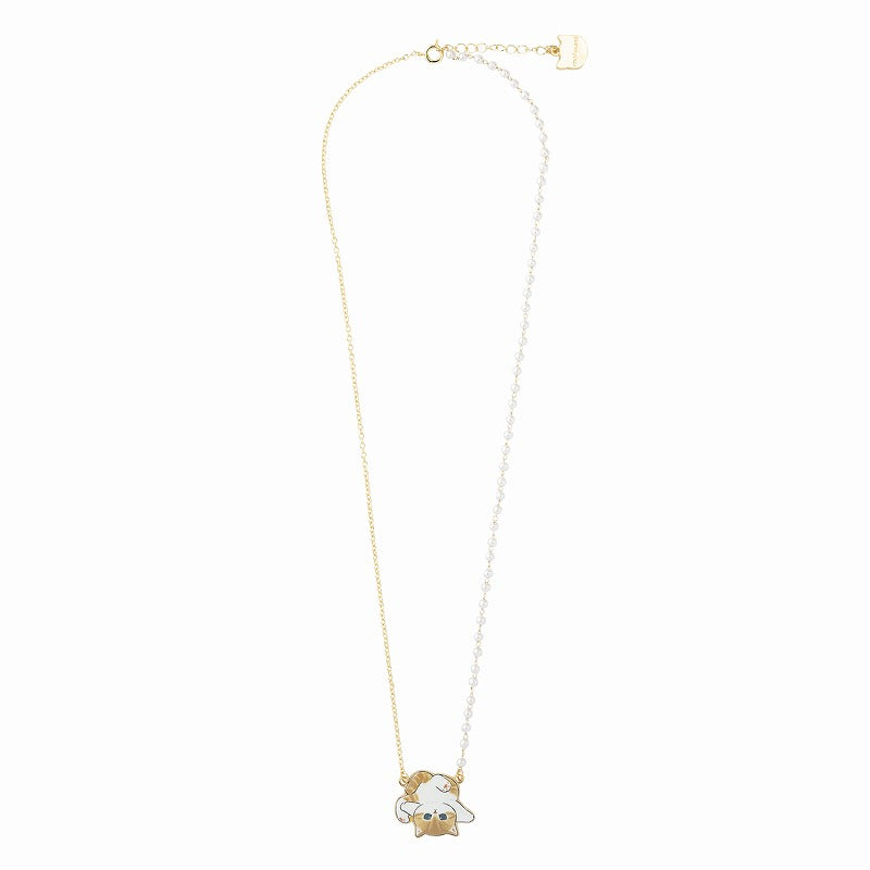 mofusand パールチェーンネックレス(茶白のごろん)