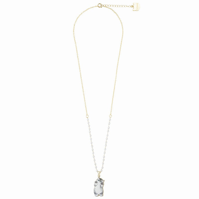 mofusand Pearl chain necklace (flock touch)