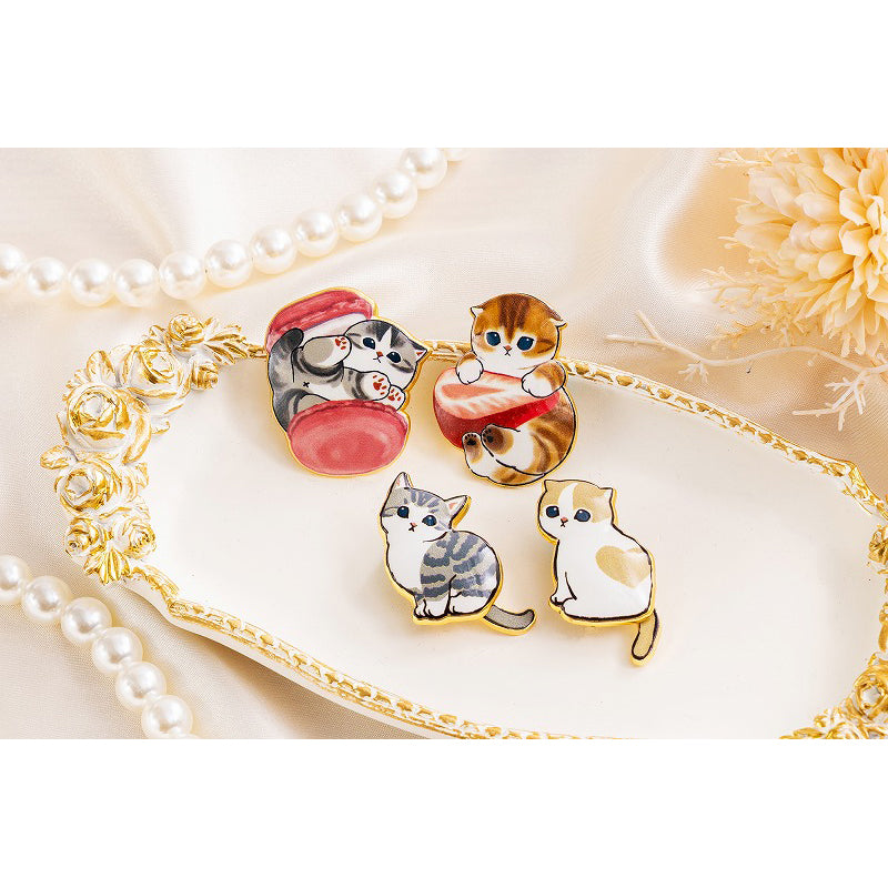 mofusand Metal Brooch (Macaron Squeezed Meow) | mofusand