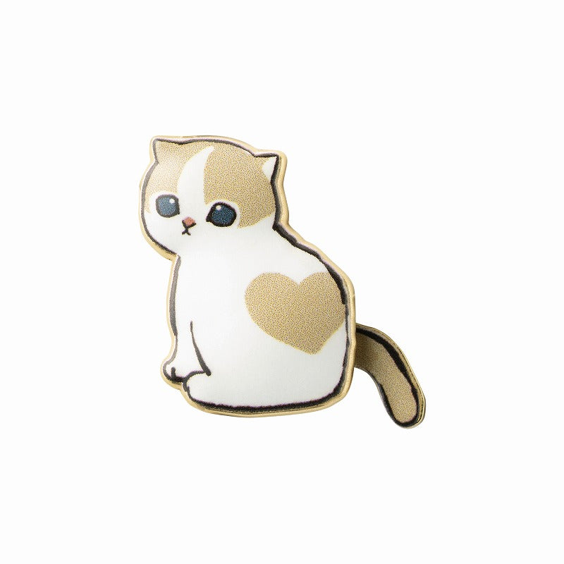 mofusand メタルブローチ(茶白の背中ハート)