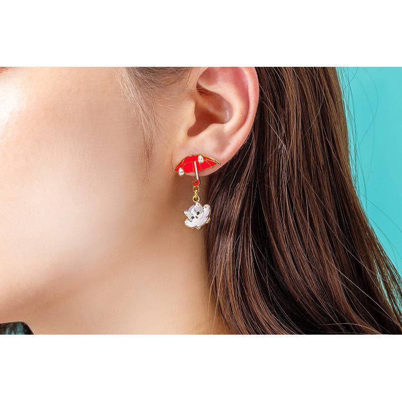 mofusand Shakeyura pierced earrings (umbrella)