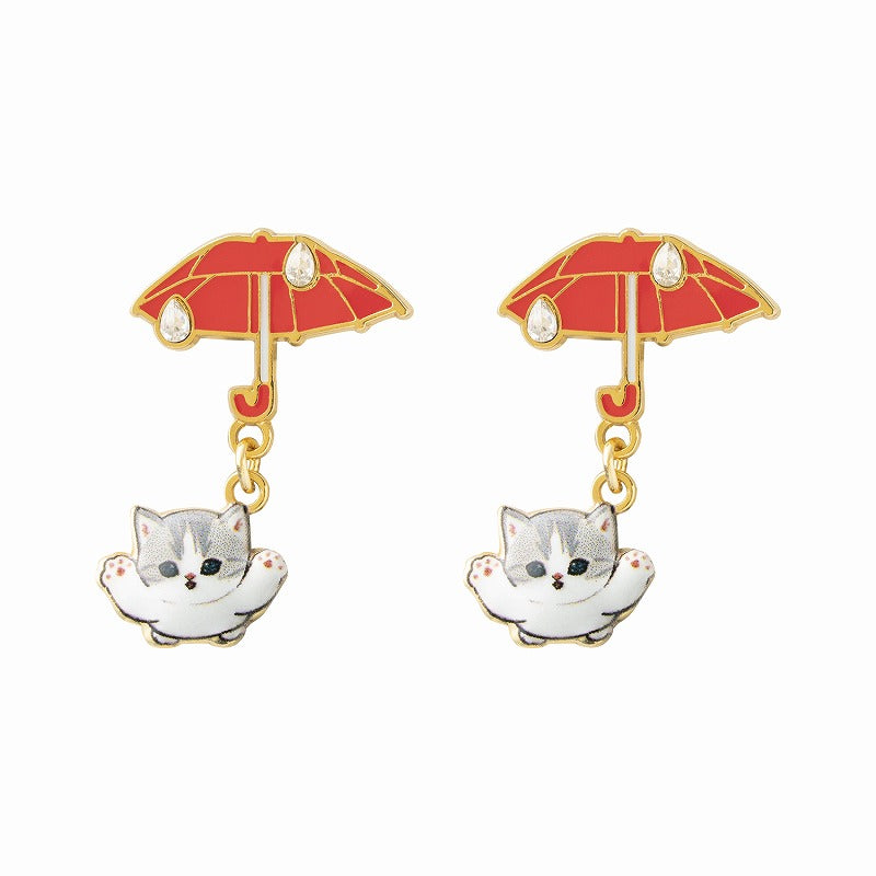 mofusand Shakeyura pierced earrings (umbrella)