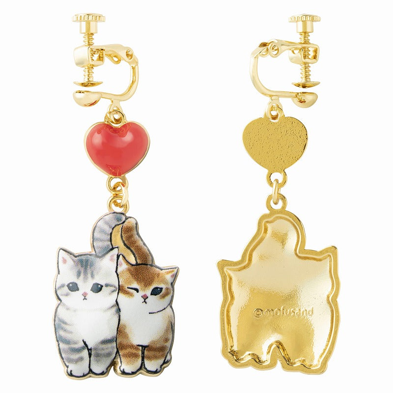 mofusand Swearyura earrings (outing heart together)