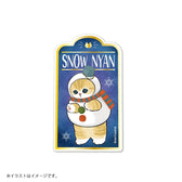 mofusand Gift sticker (SNOW NYAN) that can be pasted on a smartphone