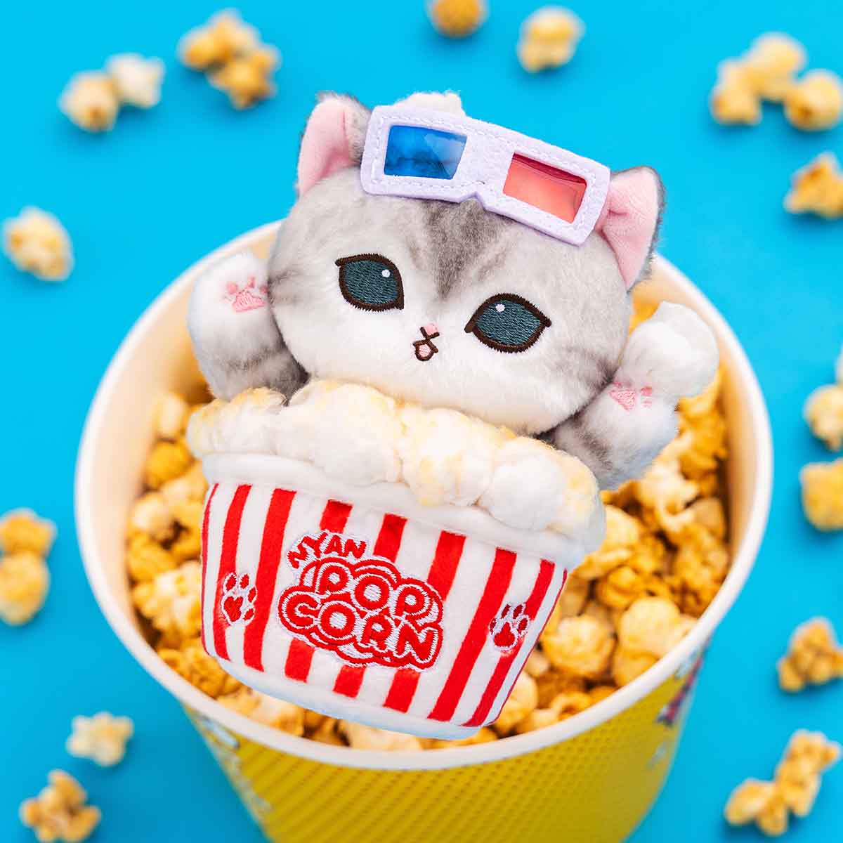 mofusand mofumofu journey Popcorn Meow Mascot Keychain