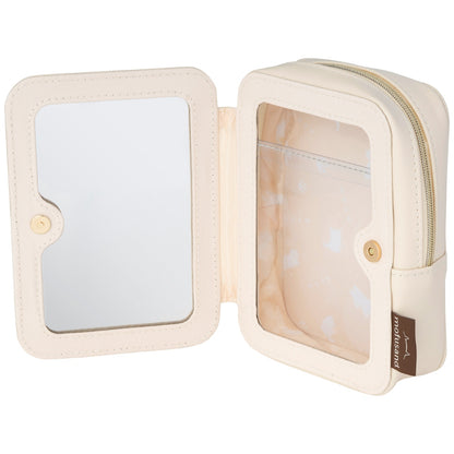 mofusand 帶鏡子的收納包（米色）