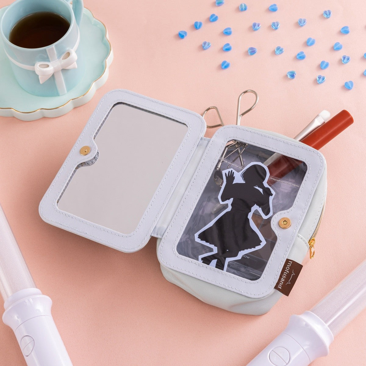 mofusand ミラー付きアクスタポーチ(ベージュ) | mofusandもふもふ