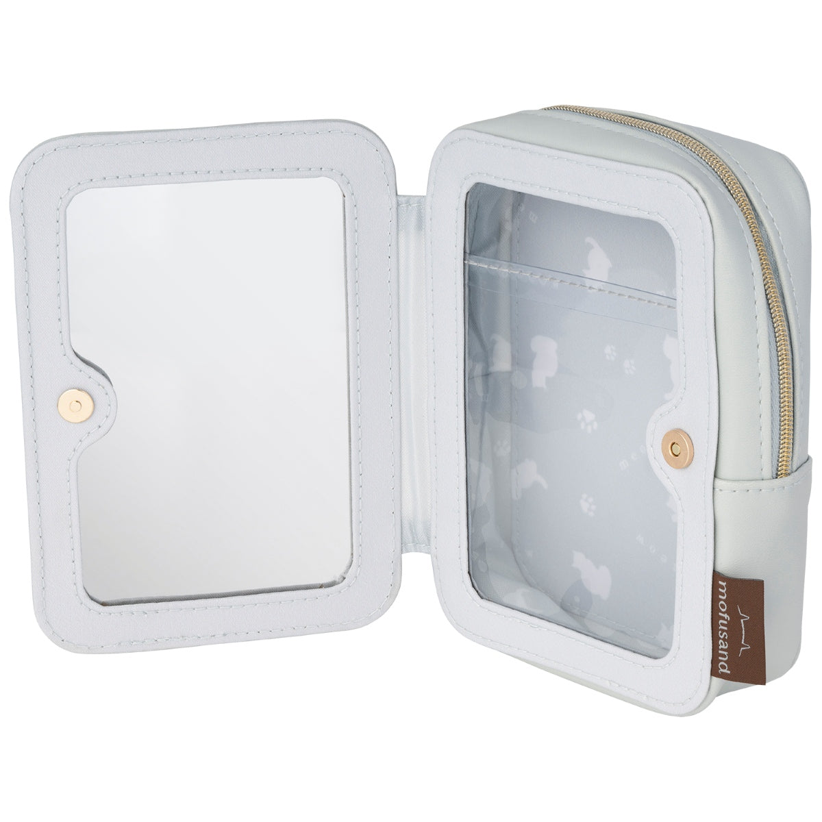 mofusand 带镜子的收纳包（蓝色）