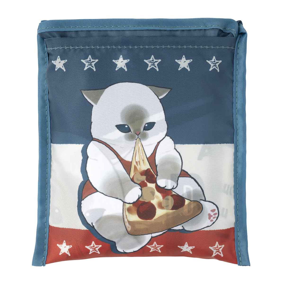 にゃ出品 mofusand もふもふジャーニー ポケッタブルエコバッグ(おデブなピザ