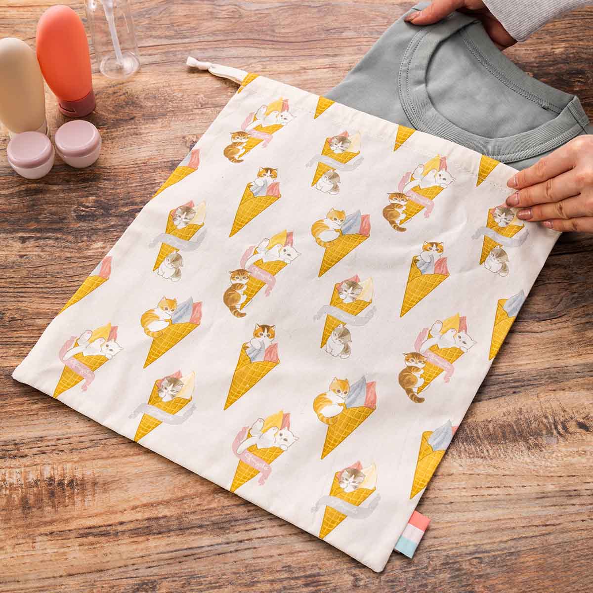 mofusand もふもふジャーニー 大きめ巾着 | mofusandもふもふマーケット