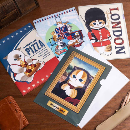 mofusand mofumofu journey Clear File (American Pizza)