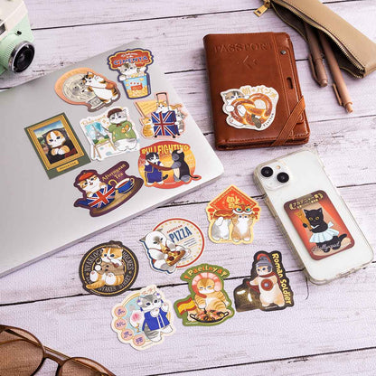 mofusand mofumofu journey Sparkling Foil Stamped Sticker (Meowlock Holmes)