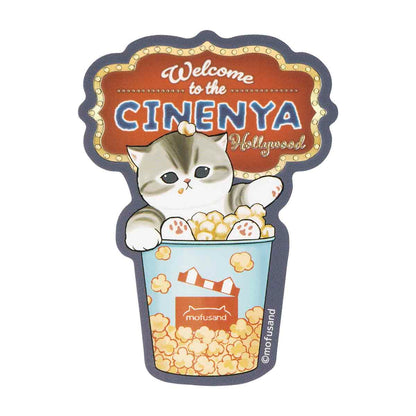 mofusand mofumofu journey Sparkling Foil Stamped Sticker (Popcorn Meow)