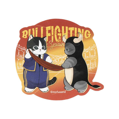 mofusand mofumofu journey Sparkling Foil Stamped Sticker (Bullfighter Meow)