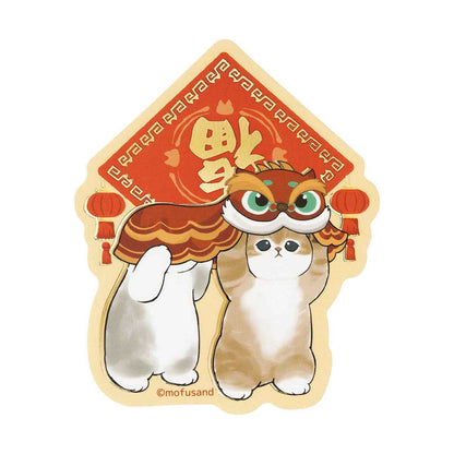 mofusand mofumofu旅行 闪亮烫金贴纸(招福猫)