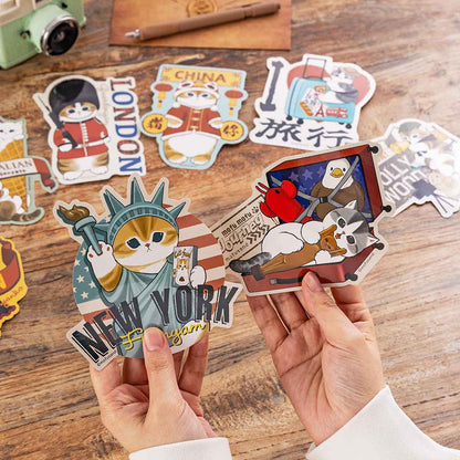mofusand mofumofu journey Large Sticker (Guardsmeow)