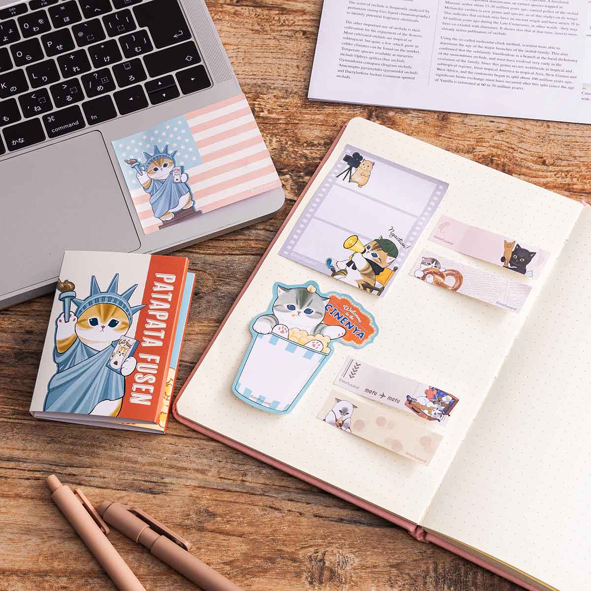 mofusand mofumofu journey Book type Sticky Notes (Work) | mofusand
