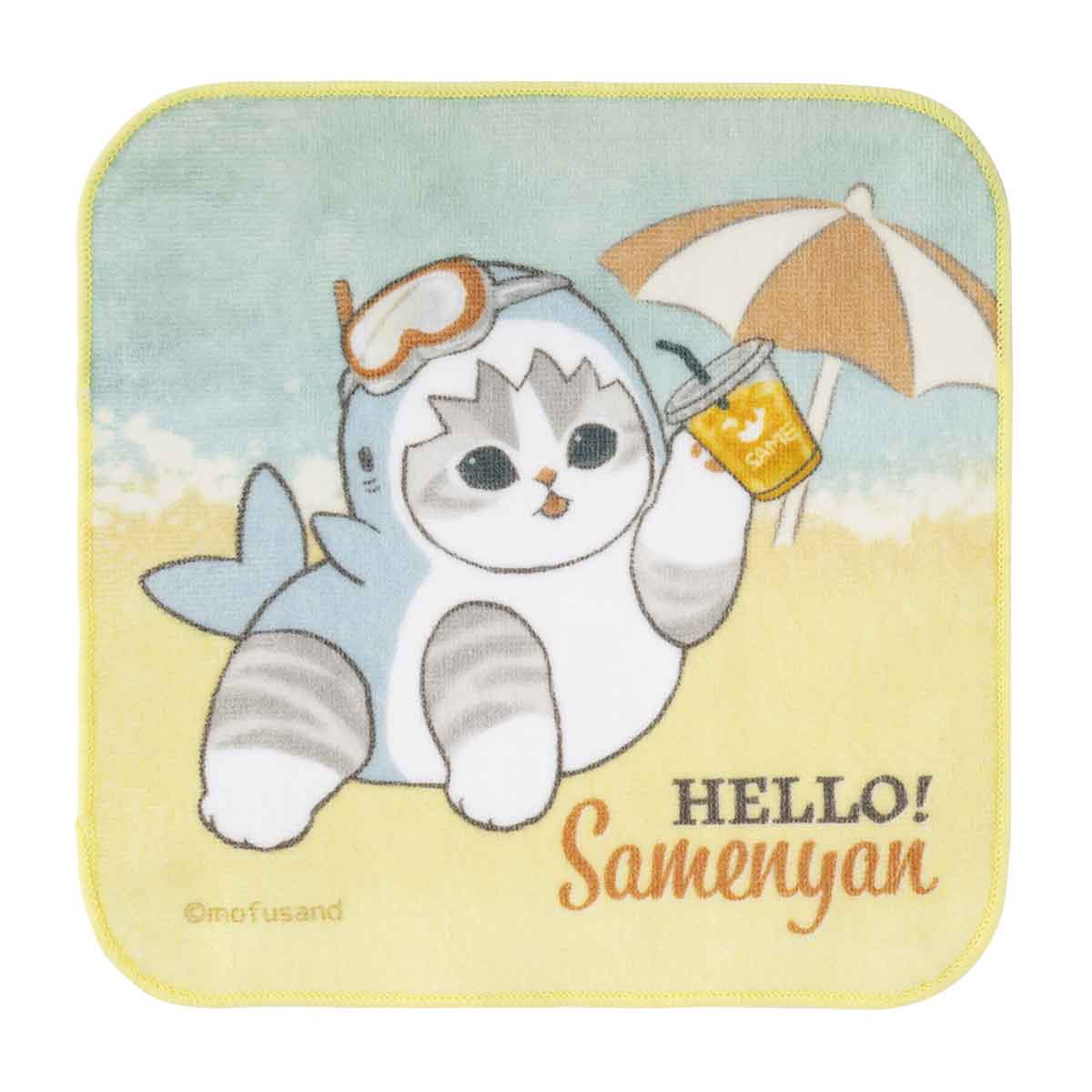 mofusand HELLO! Shark Meow Hand Towel (HELLO!Samenyan)
