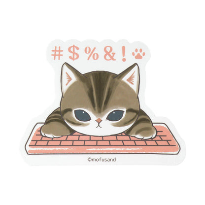 mofusand Office Distract Meow Smartphone-sized Sticker (Stepped on the Keyboard)
