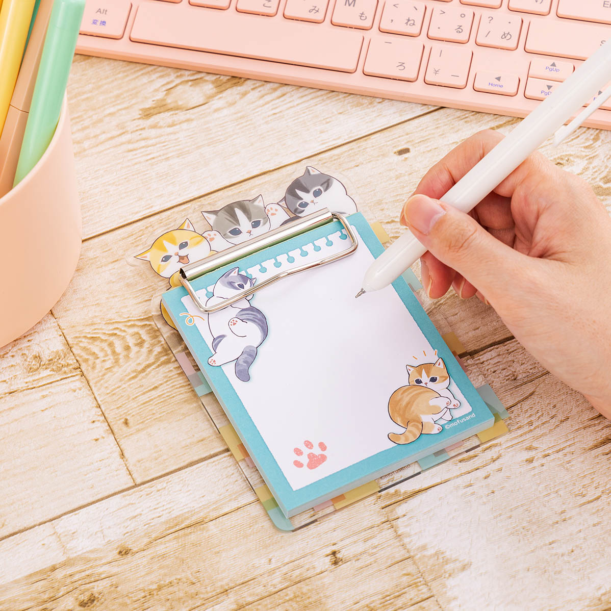 mofusand 上班搗蛋貓附便利貼 壓克力文件夾