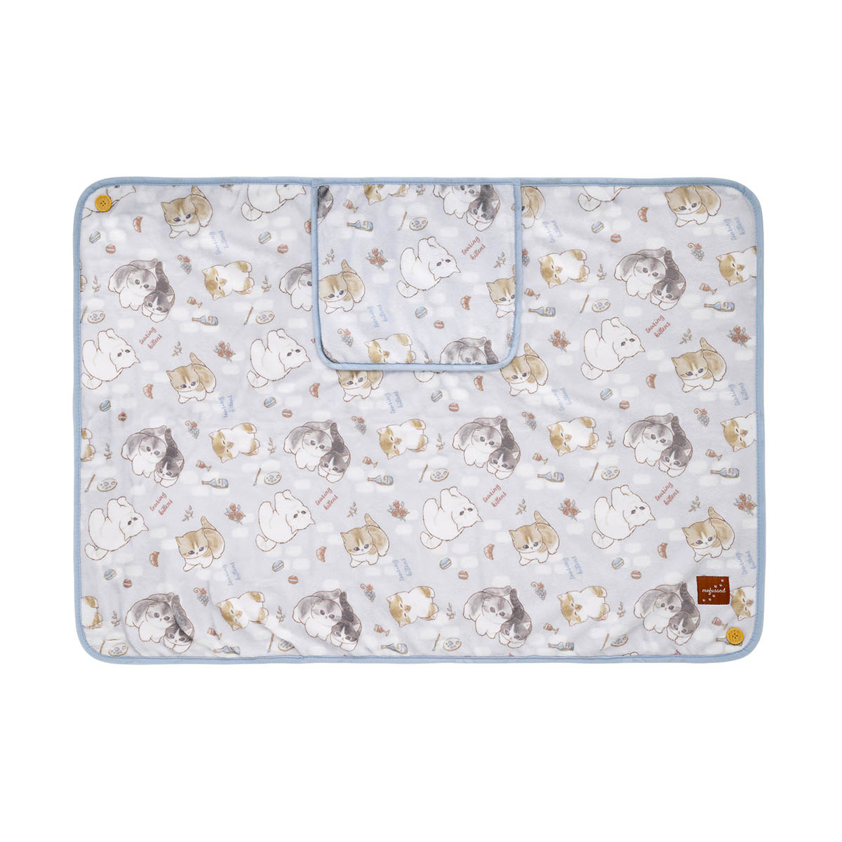 mofusand Warm 3-Way Blanket with Storage Pocket (Paris Meow)