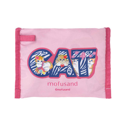 mofusand ぎゃるにゃん ポケッタブルフラットエコバッグ(ピンク豹柄)