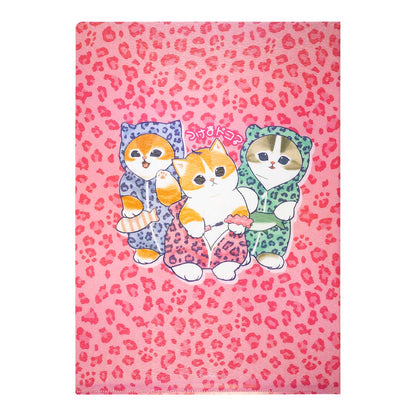 mofusand ぎゃるにゃん ホログラムクリアファイル(ピンク豹柄)