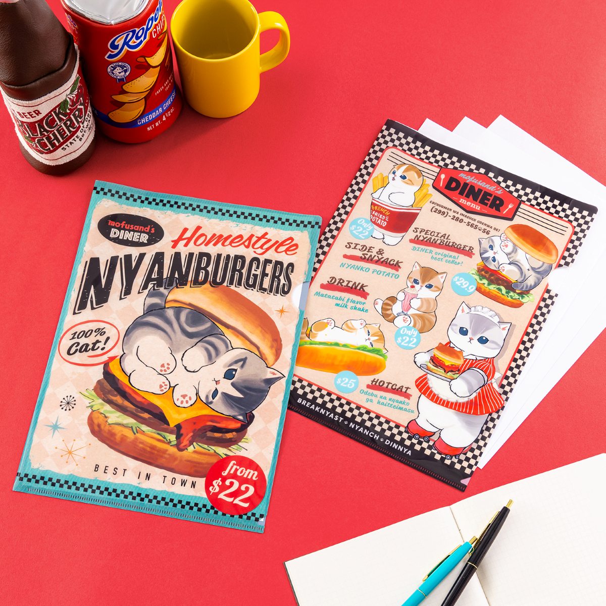 mofusand ダイナー クリアファイル(メニュー) | mofusandもふもふ