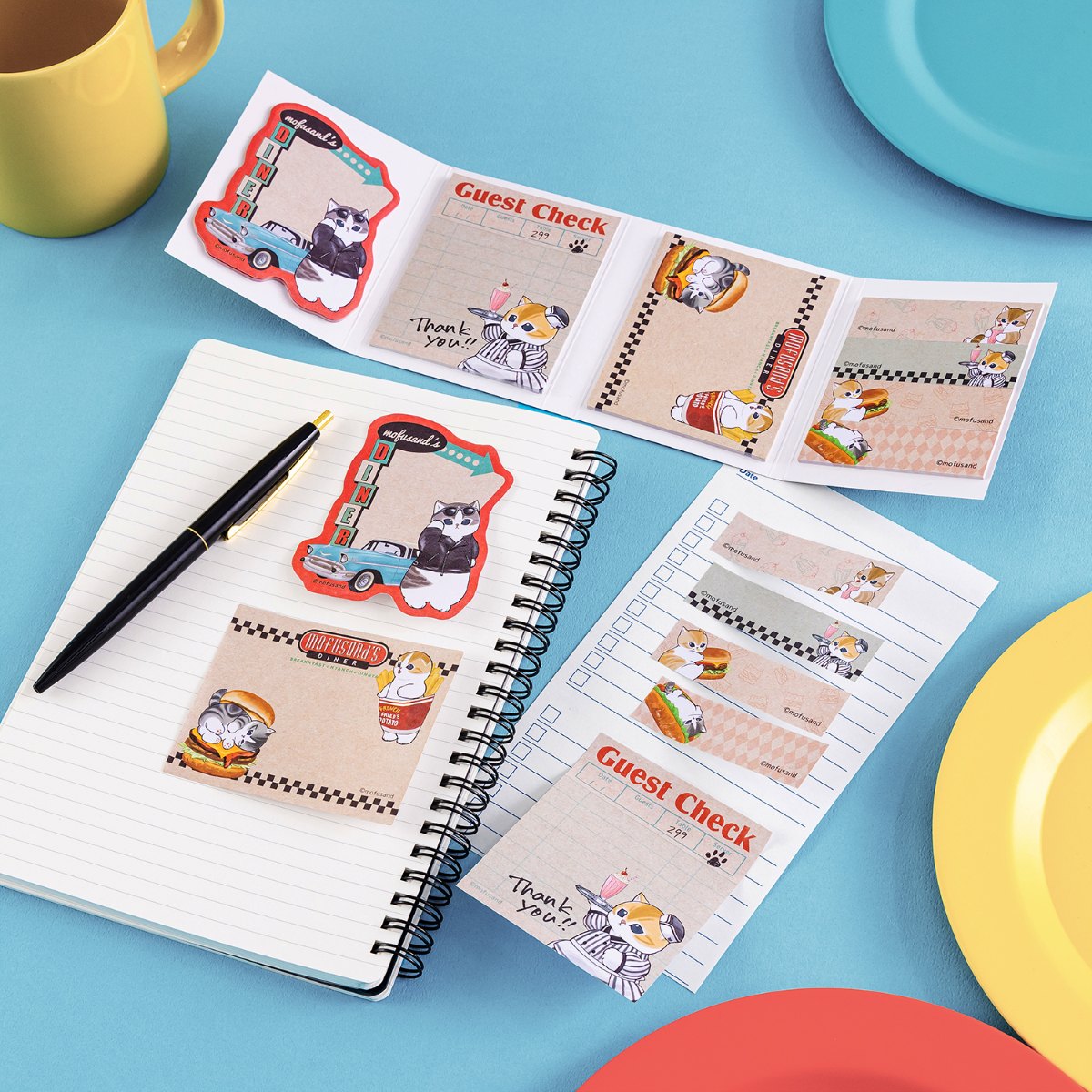 mofusand Diner Book type Sticky Notes