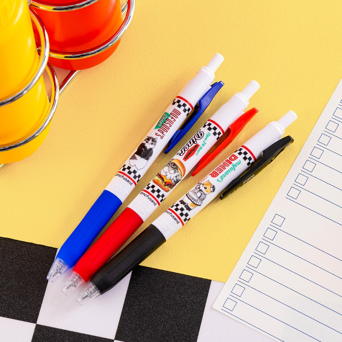 mofusand Diner Sarasa Clip Pen 3-Pack